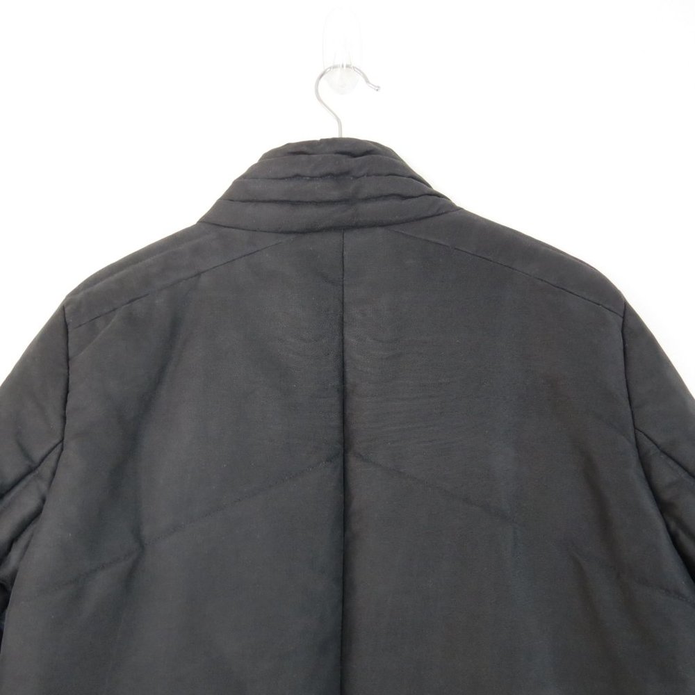HELMUT LANG Women's Black Coated Cotton Down Puffer Coat L Outerwear - Picture 6 of 9